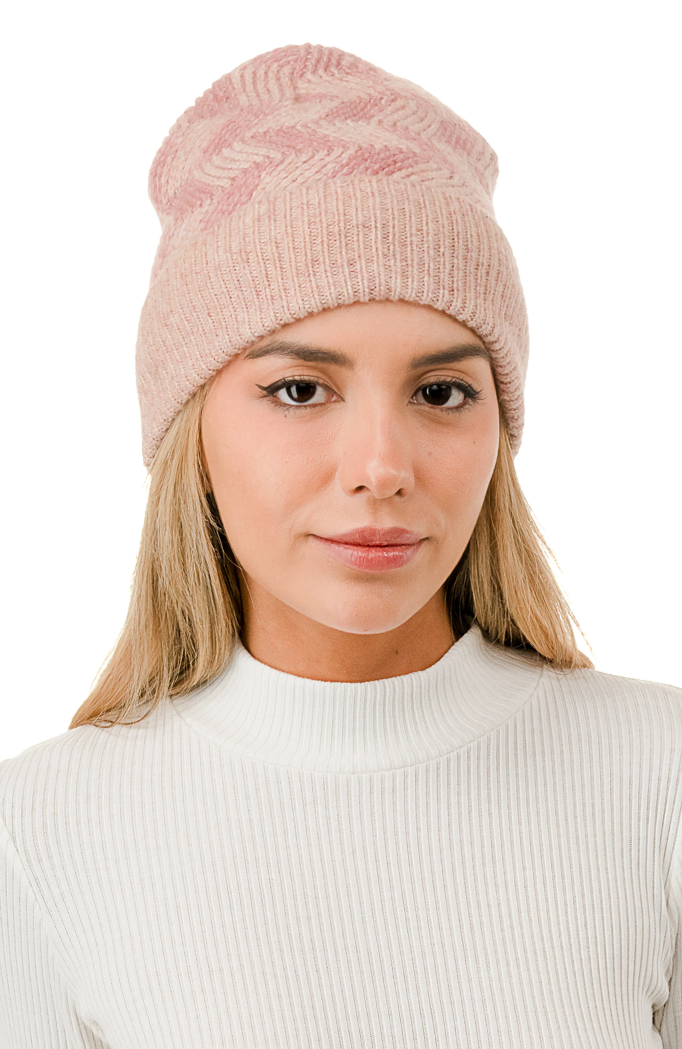 Knit Pattern Beanie - Image 2