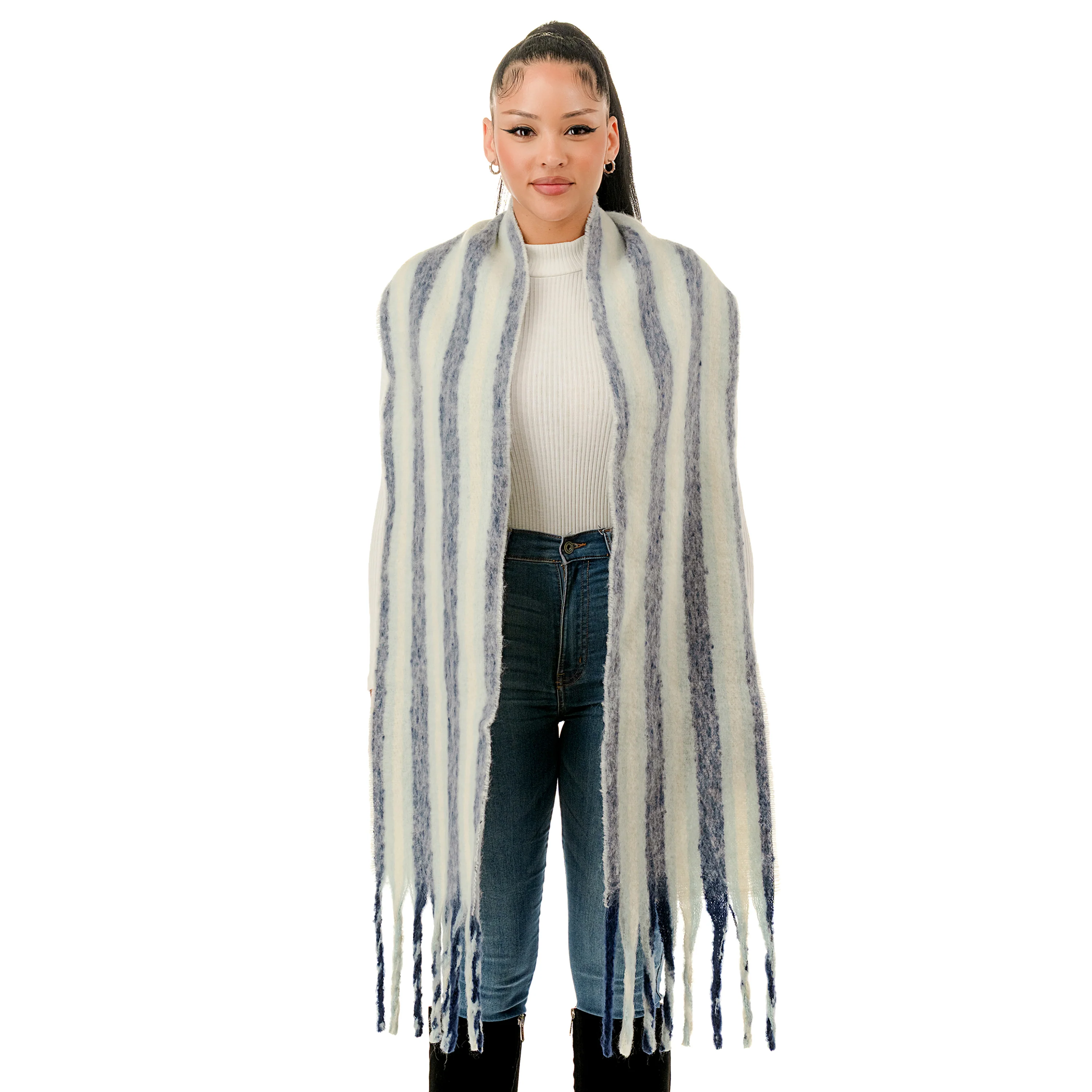 Stripe Woven Scarf - Image 2