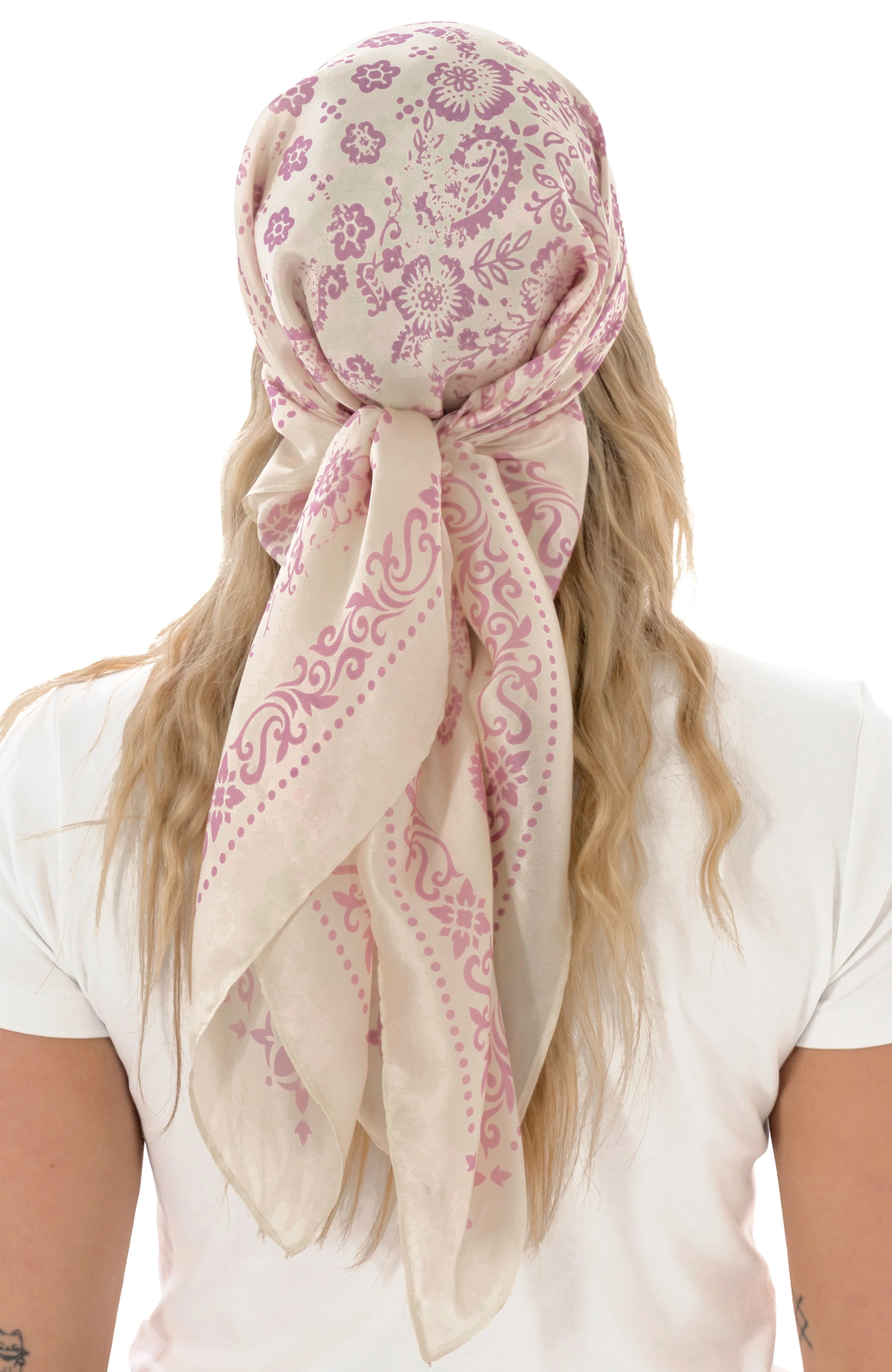 Satin Paisley Scarf - Image 4