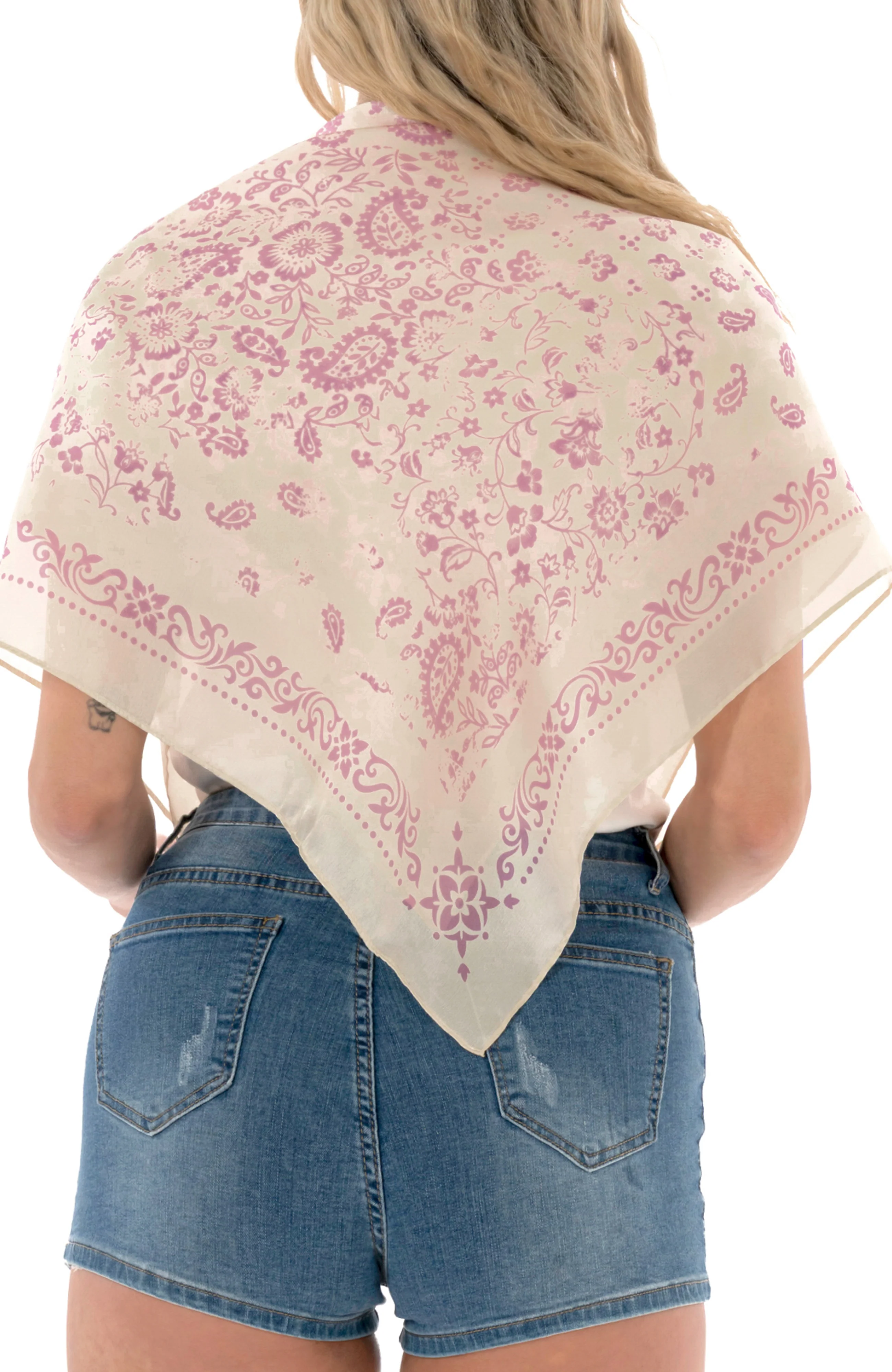 Satin Paisley Scarf - Image 5