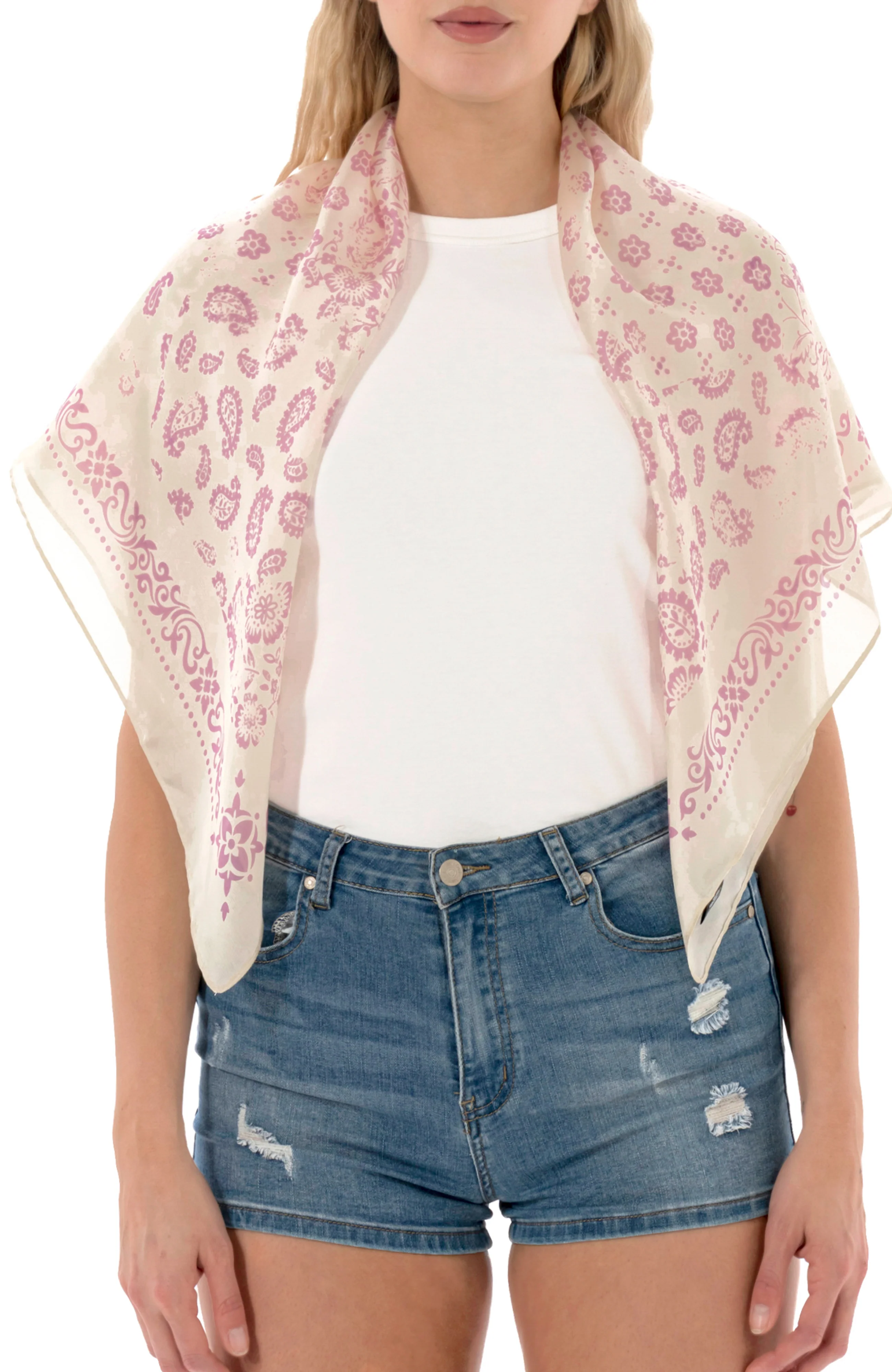 Satin Paisley Scarf - Image 6