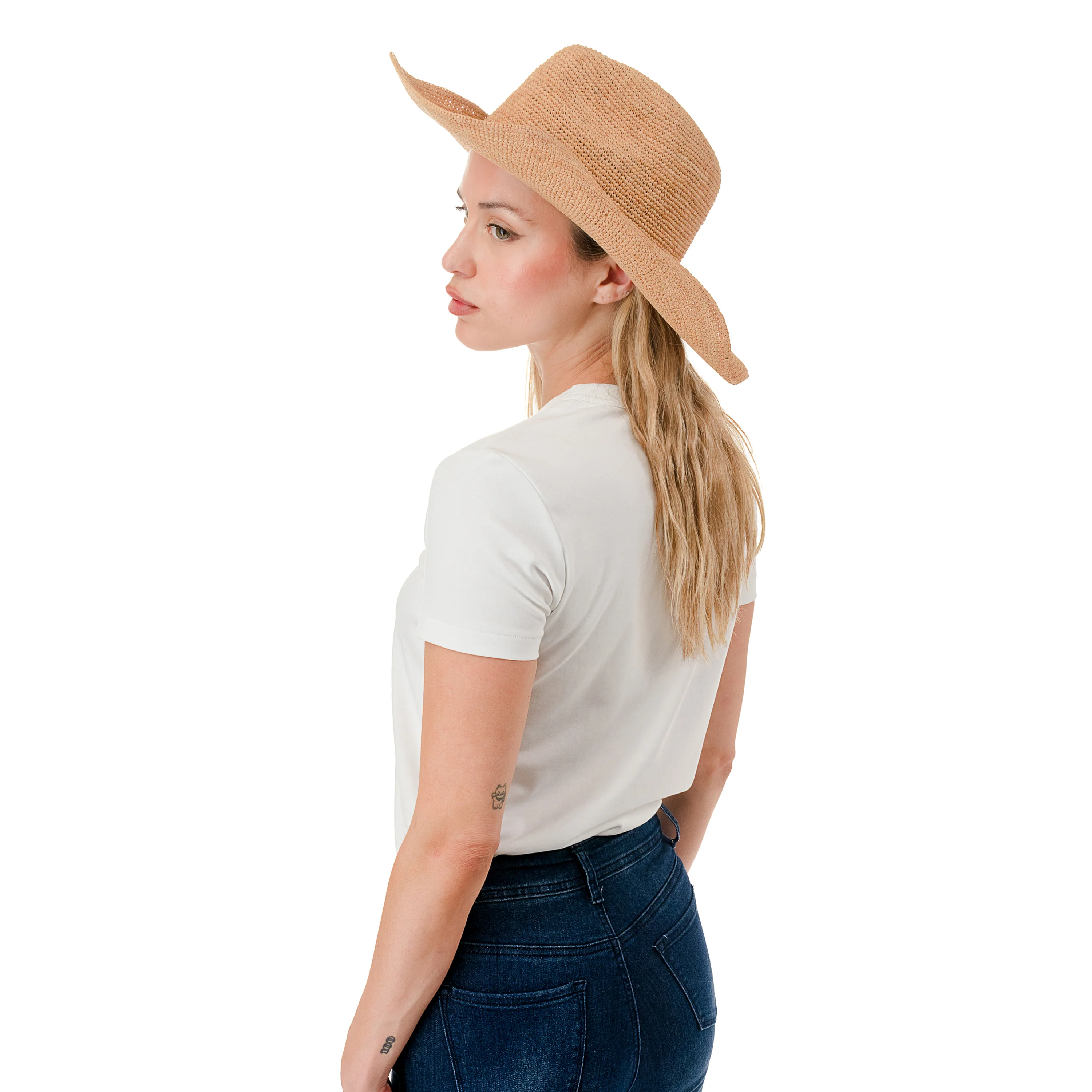 Raffia Packable Cowboy Hat - Image 2