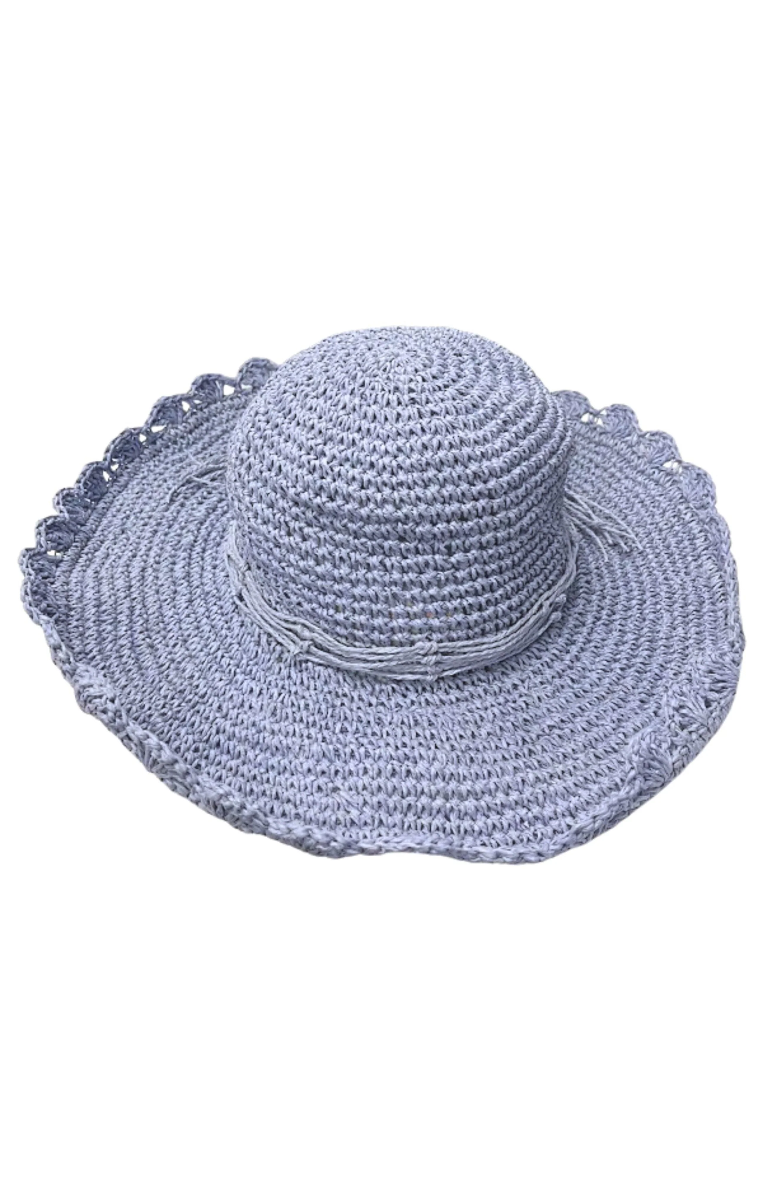 Straw Scalloped Sunhat