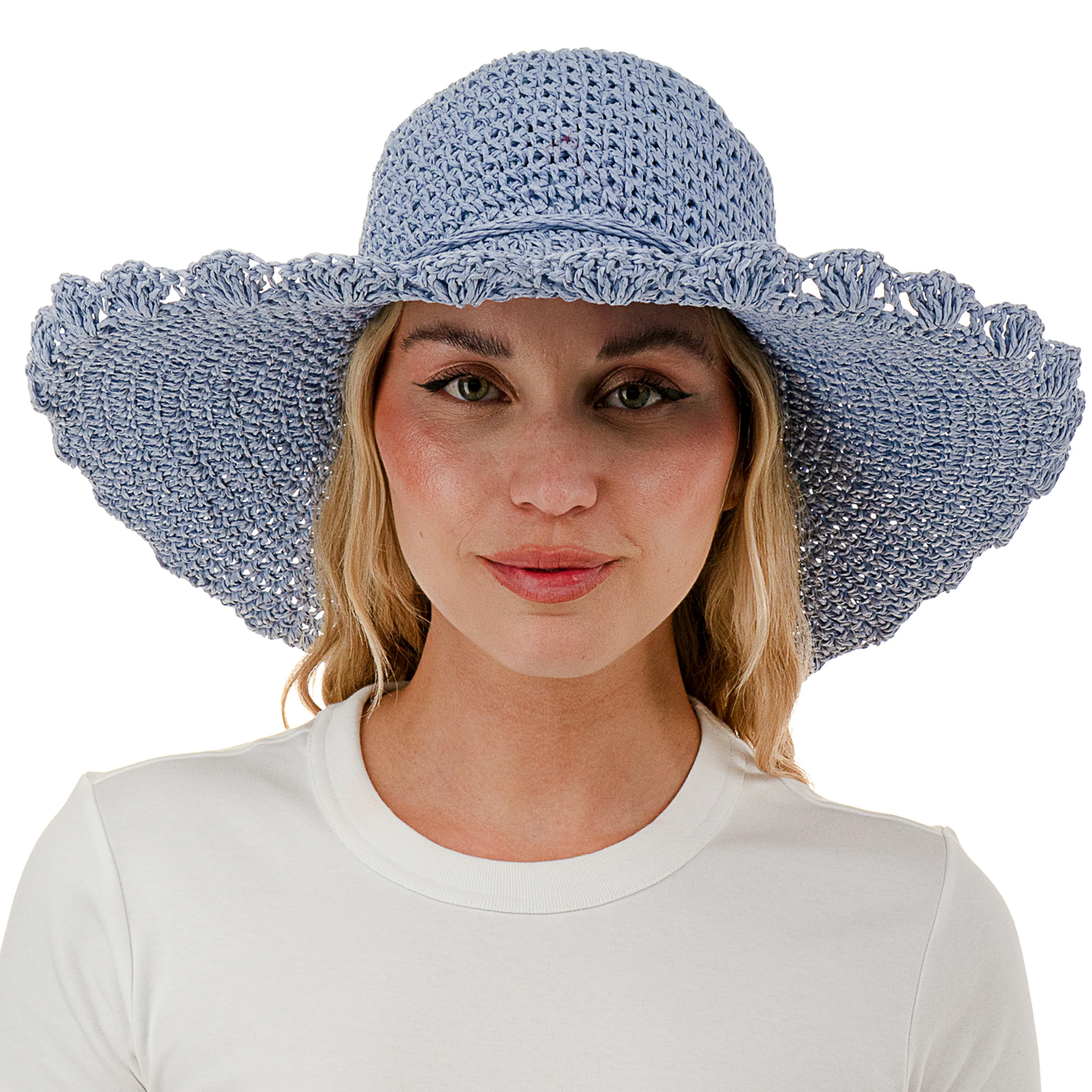 Straw Scalloped Sunhat - Image 2