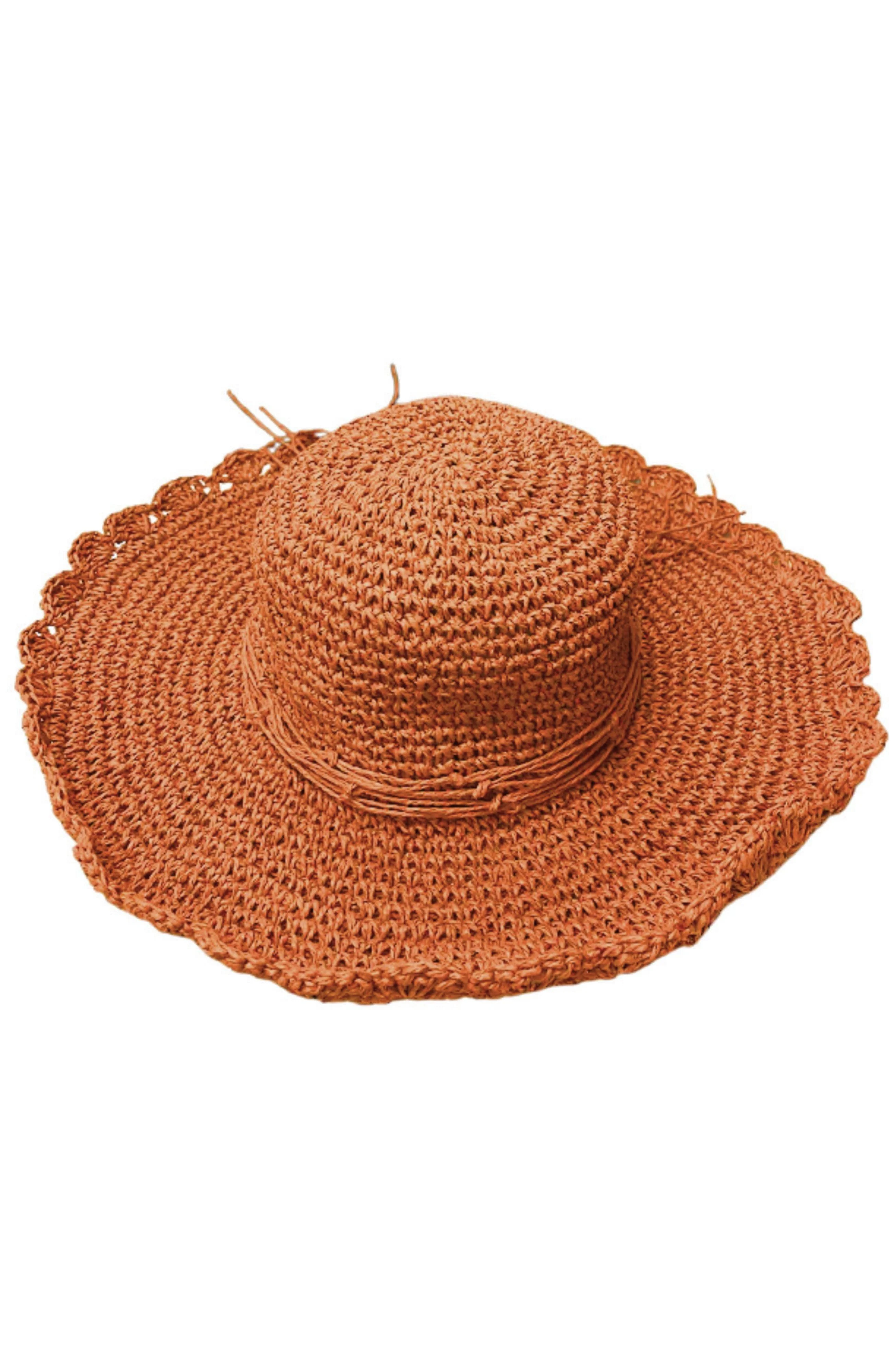 Straw Scalloped Sunhat - Image 4