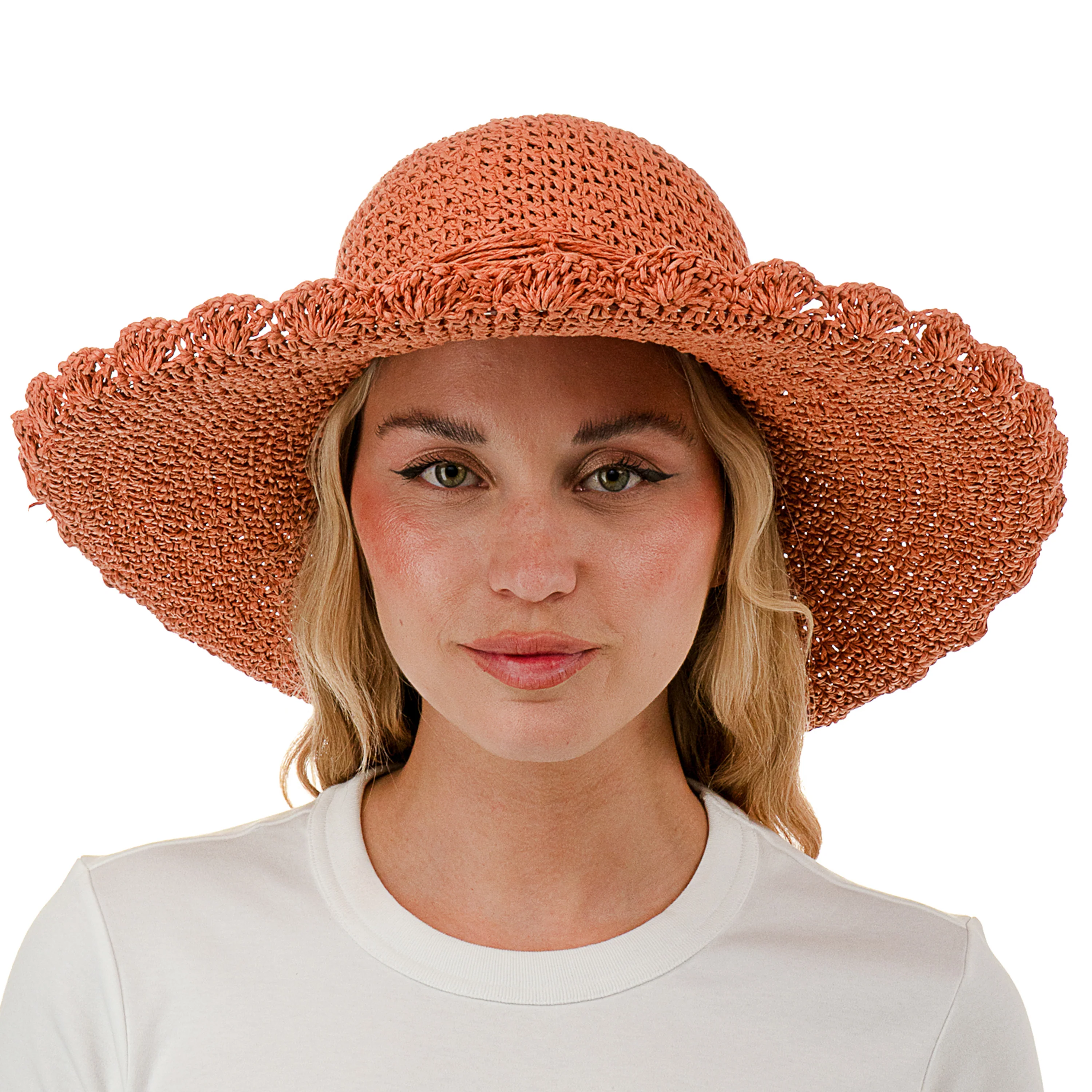 Straw Scalloped Sunhat - Image 5