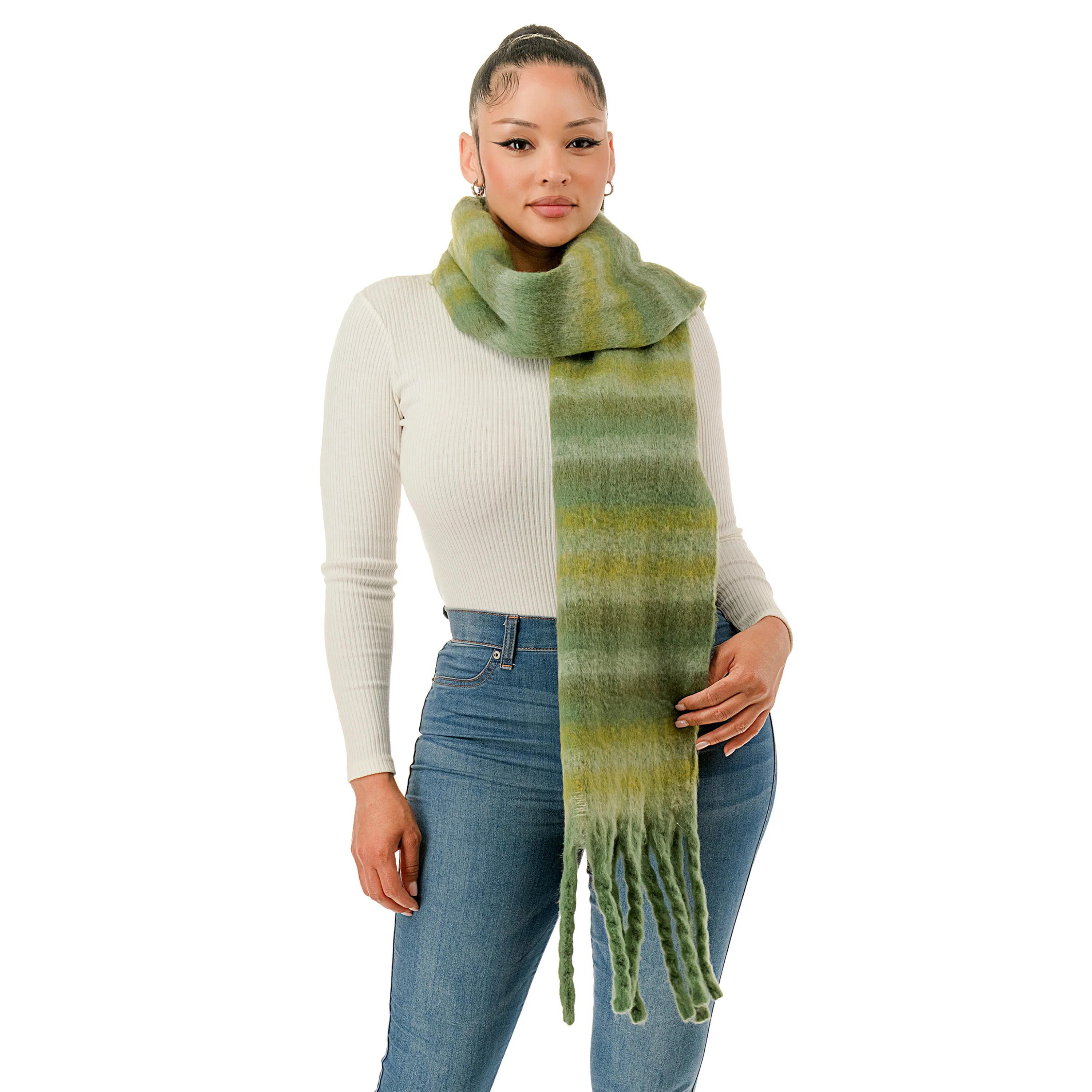 Stripe Woven Scarf - Image 5