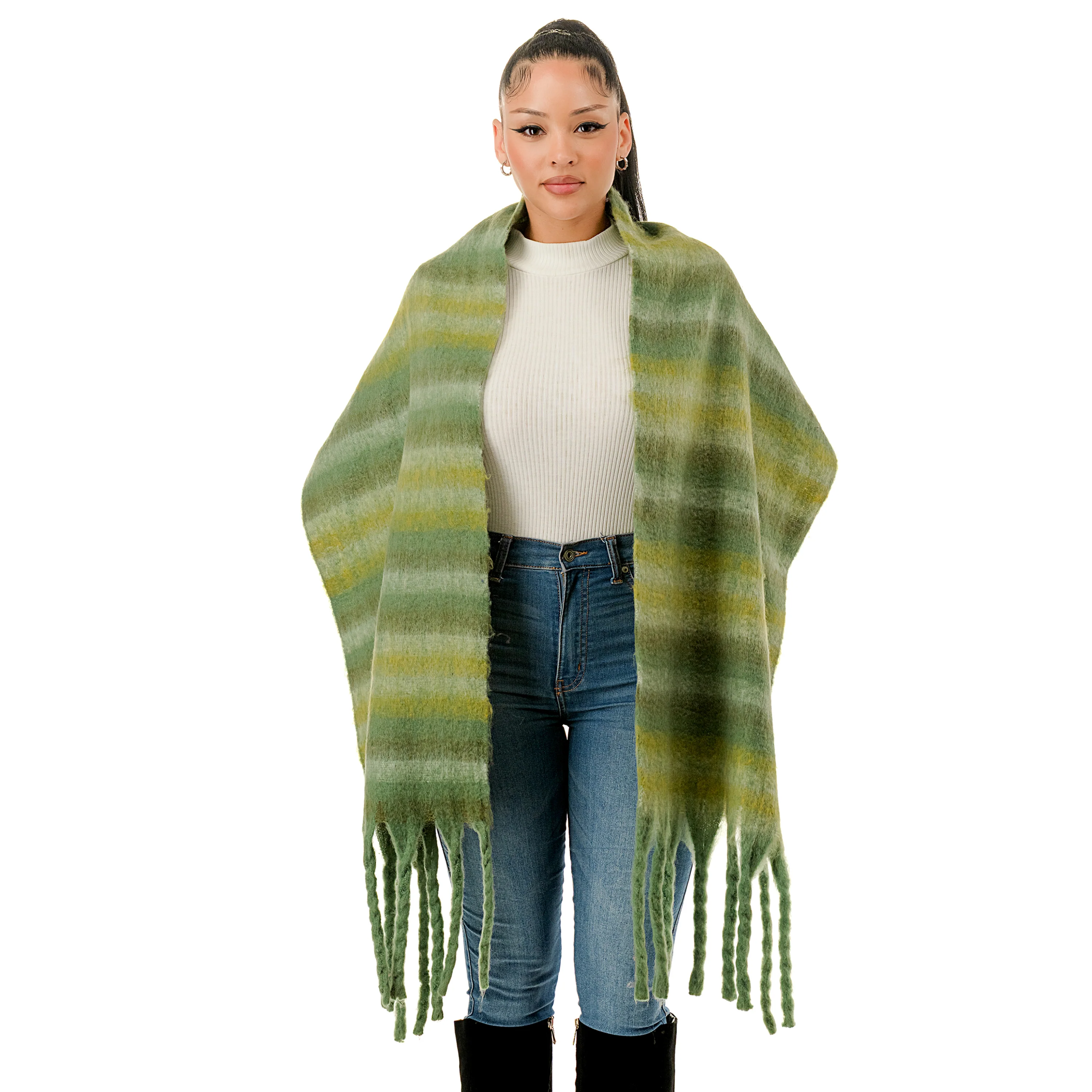 Stripe Woven Scarf - Image 6