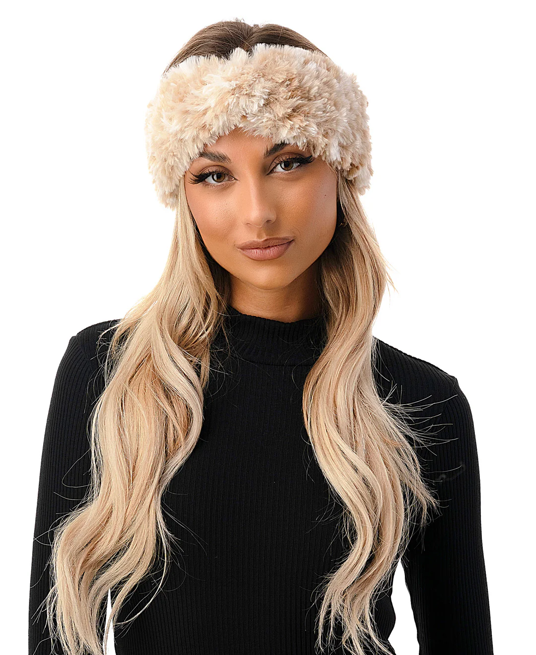 Marled Faux Fur Headband - Image 4