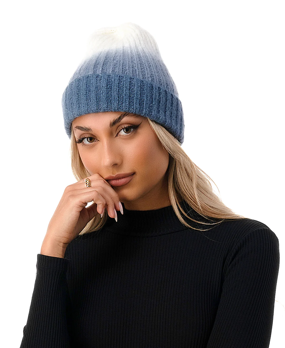 Ombre Cuff Beanie - Image 5