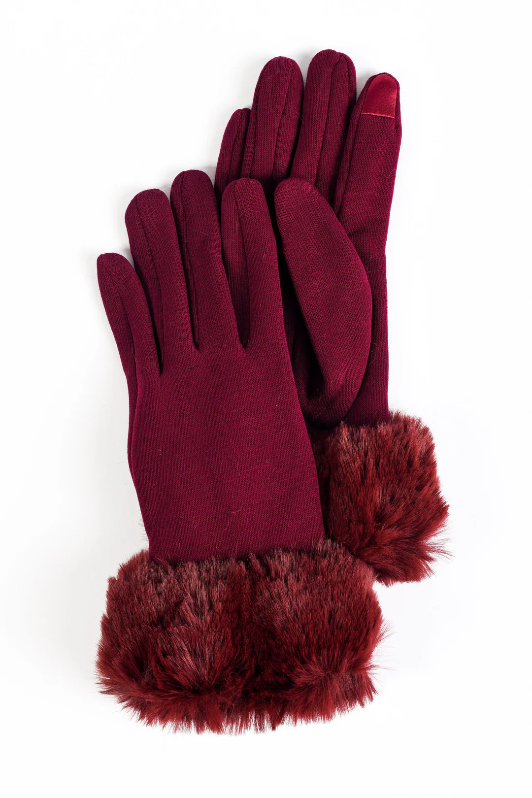 Jersey Glove with Faux Fur Cuff - Image 3