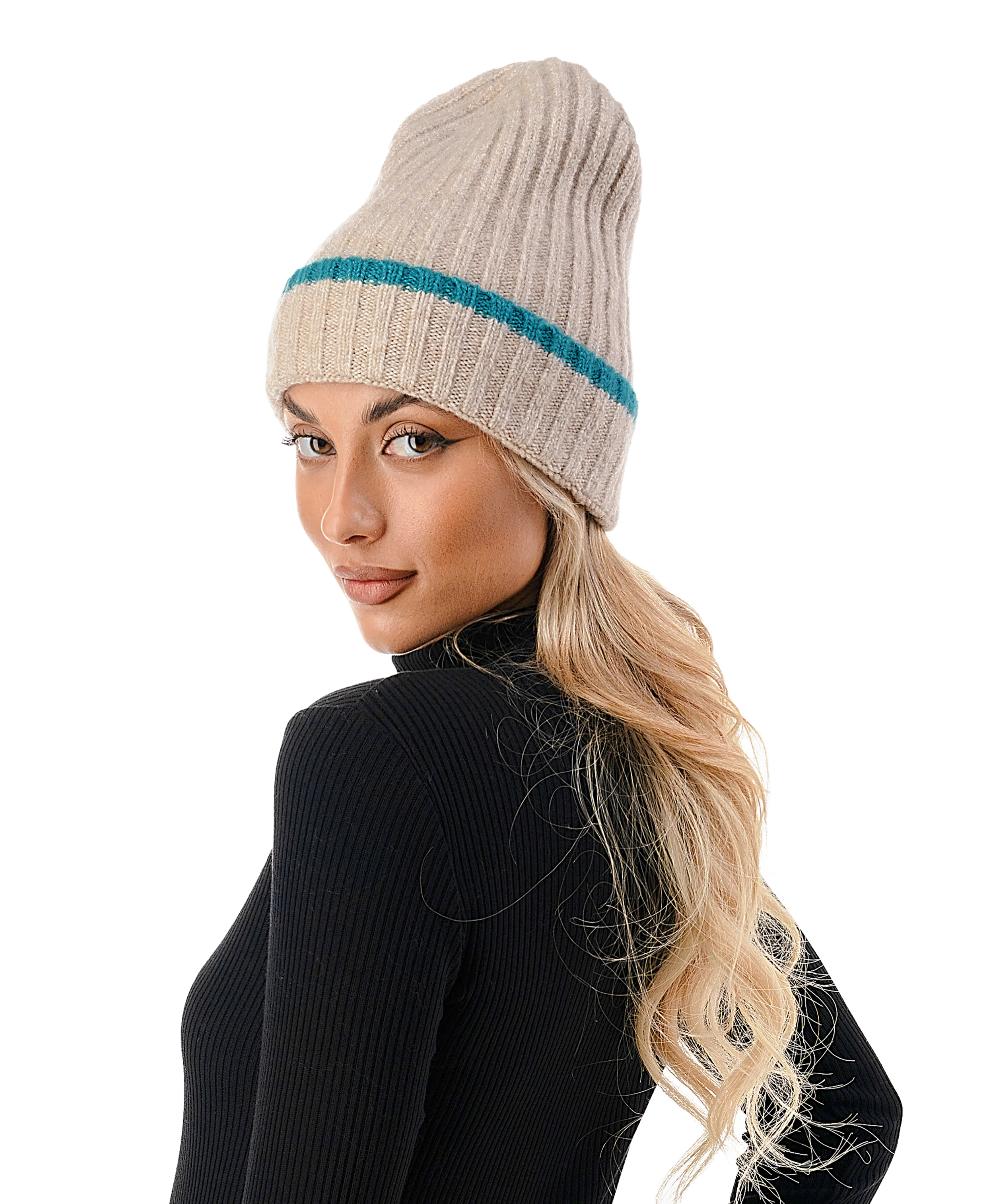 Stripe Cuff Beanie - Image 13