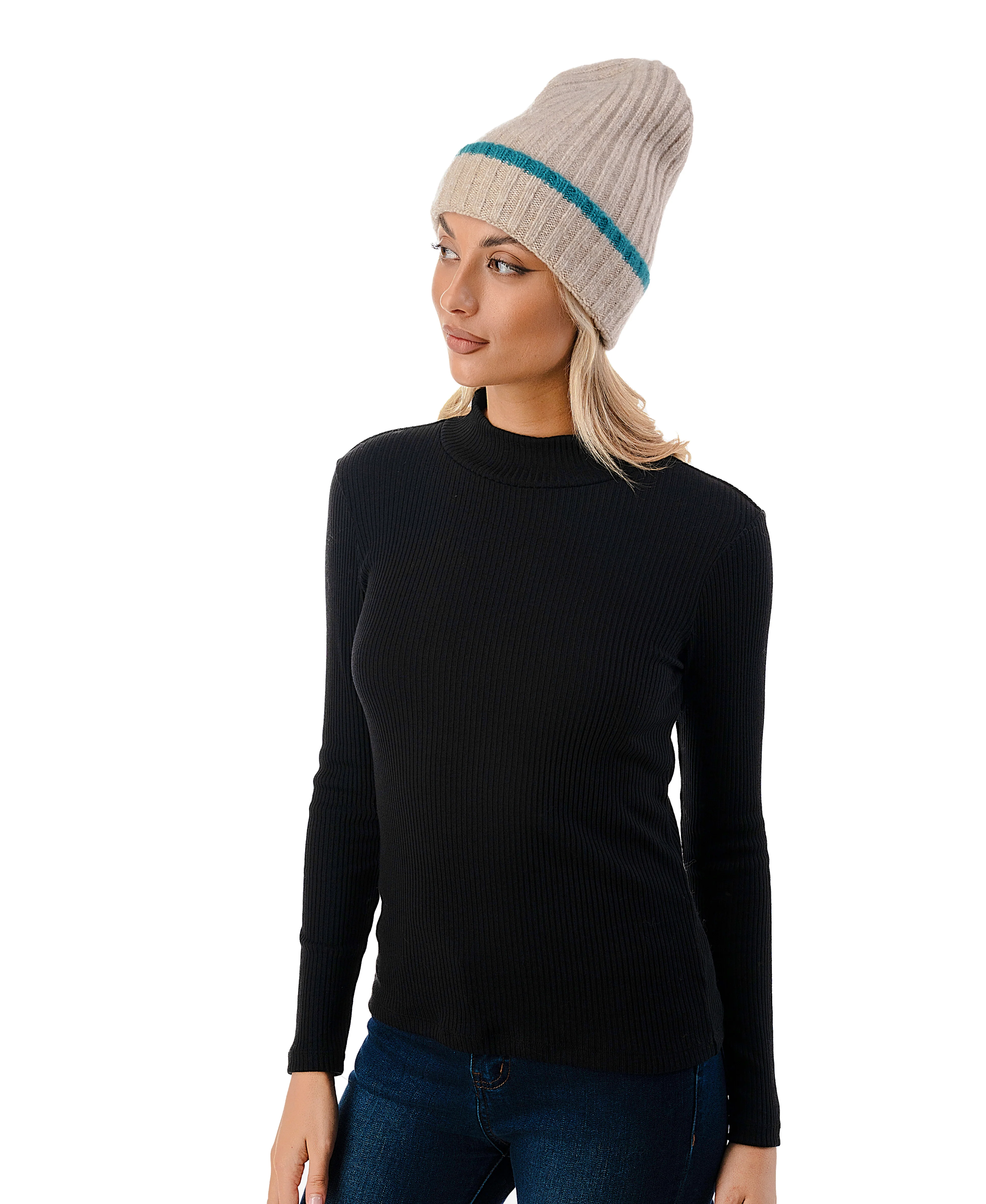 Stripe Cuff Beanie - Image 15