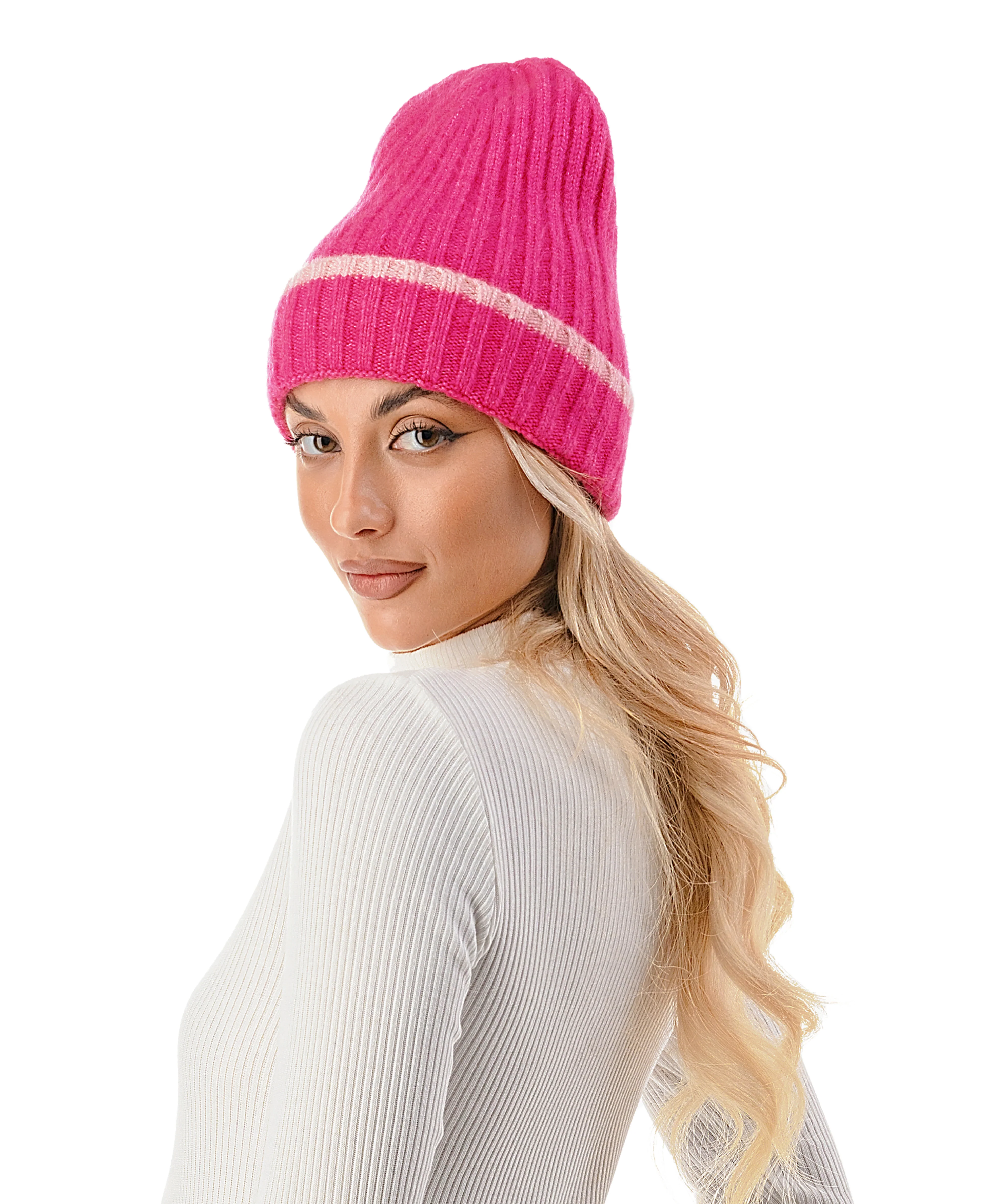Stripe Cuff Beanie - Image 5