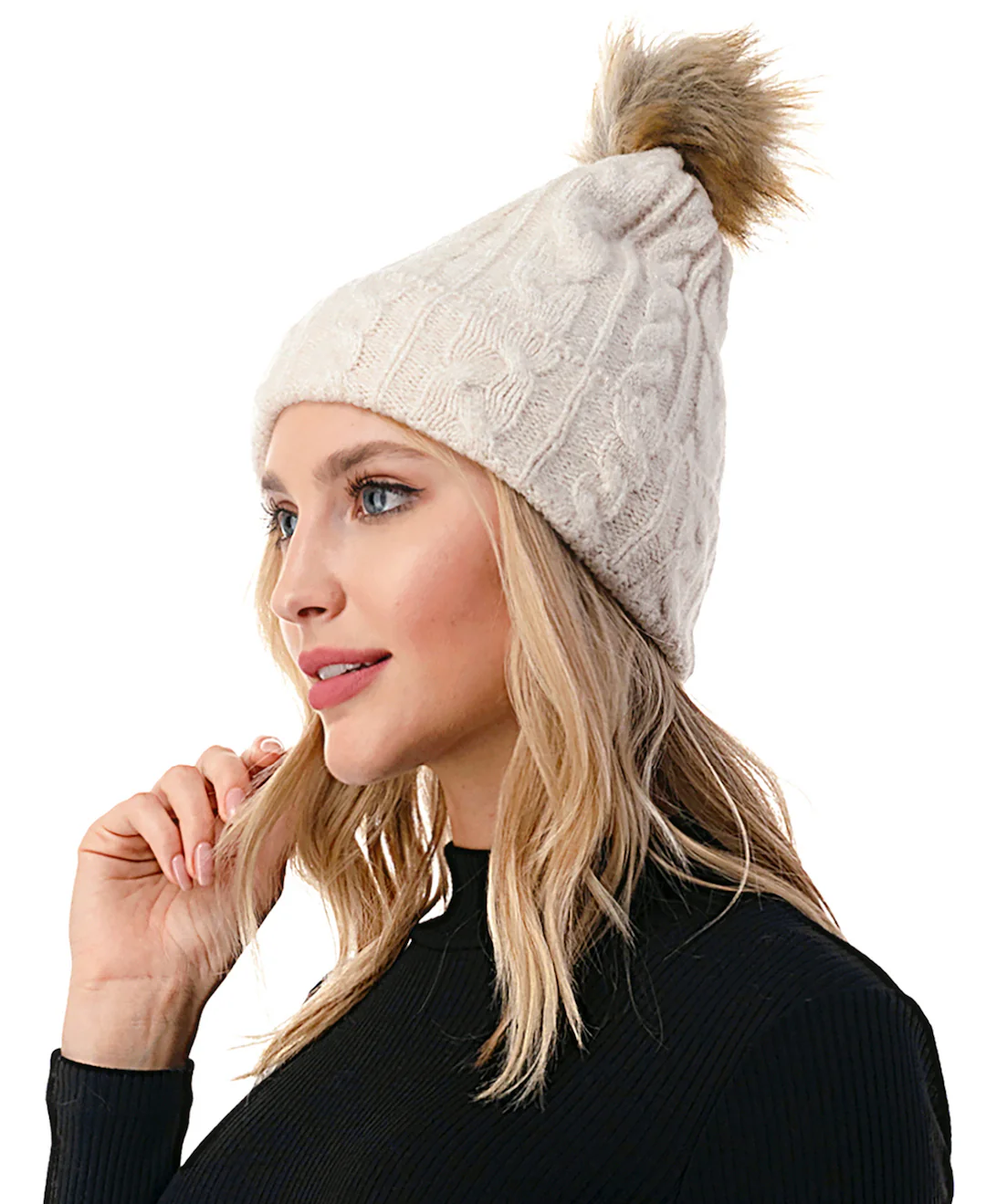 Cable Knit Beanie - Image 10