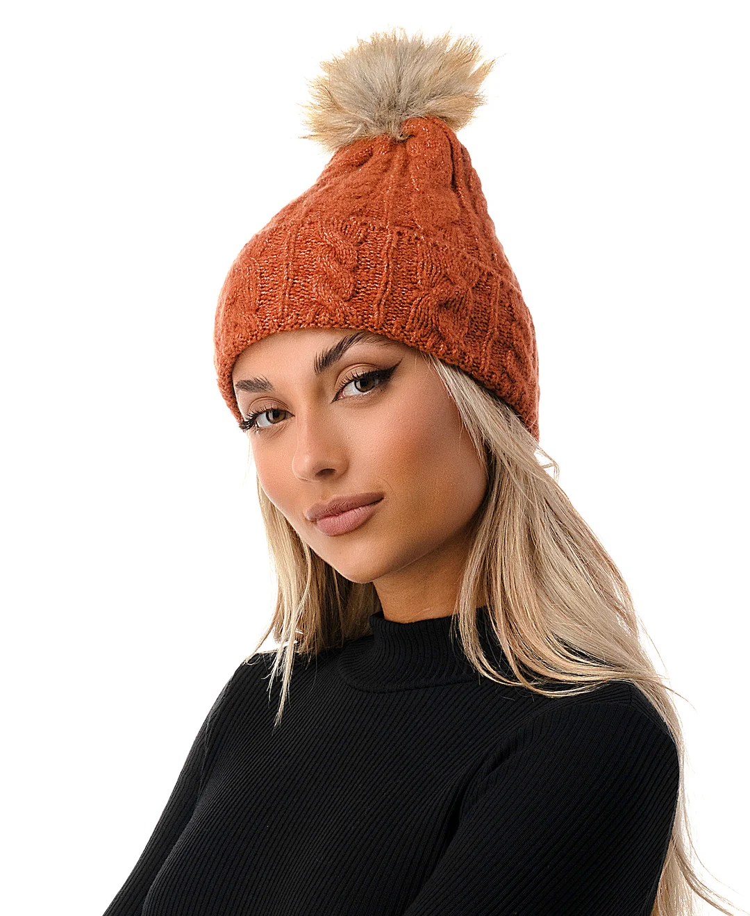 Cable Knit Beanie - Image 11