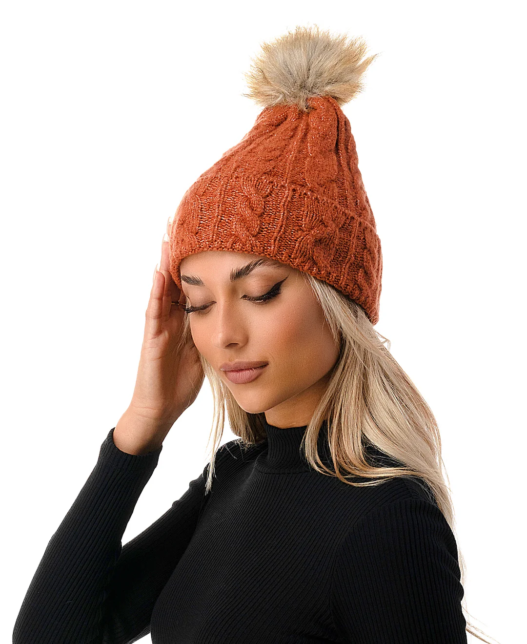 Cable Knit Beanie - Image 13
