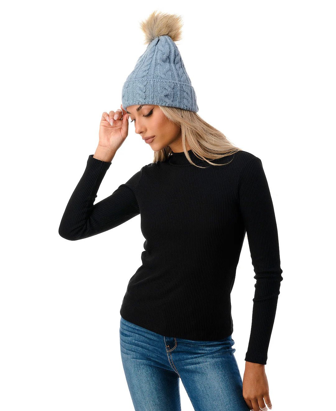 Cable Knit Beanie - Image 3