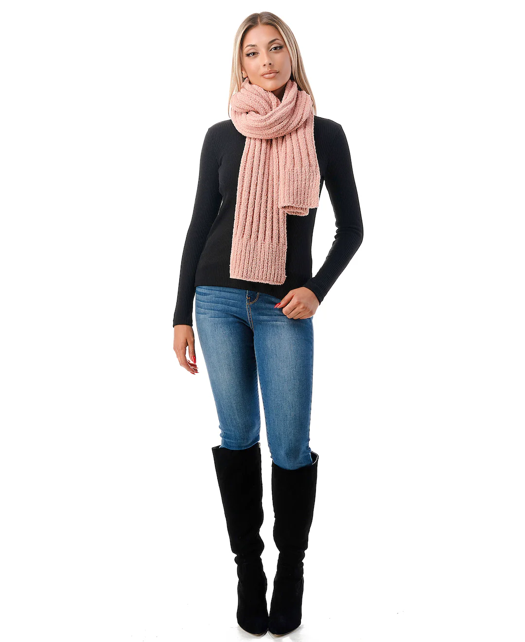 Cozy Ribbed Scarf - Image 5