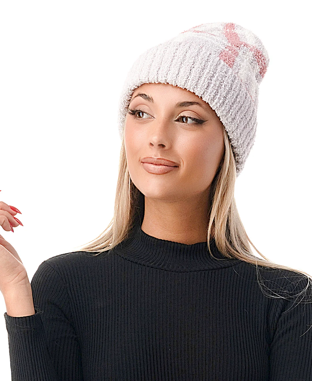 Cozy Plaid Beanie - Image 10