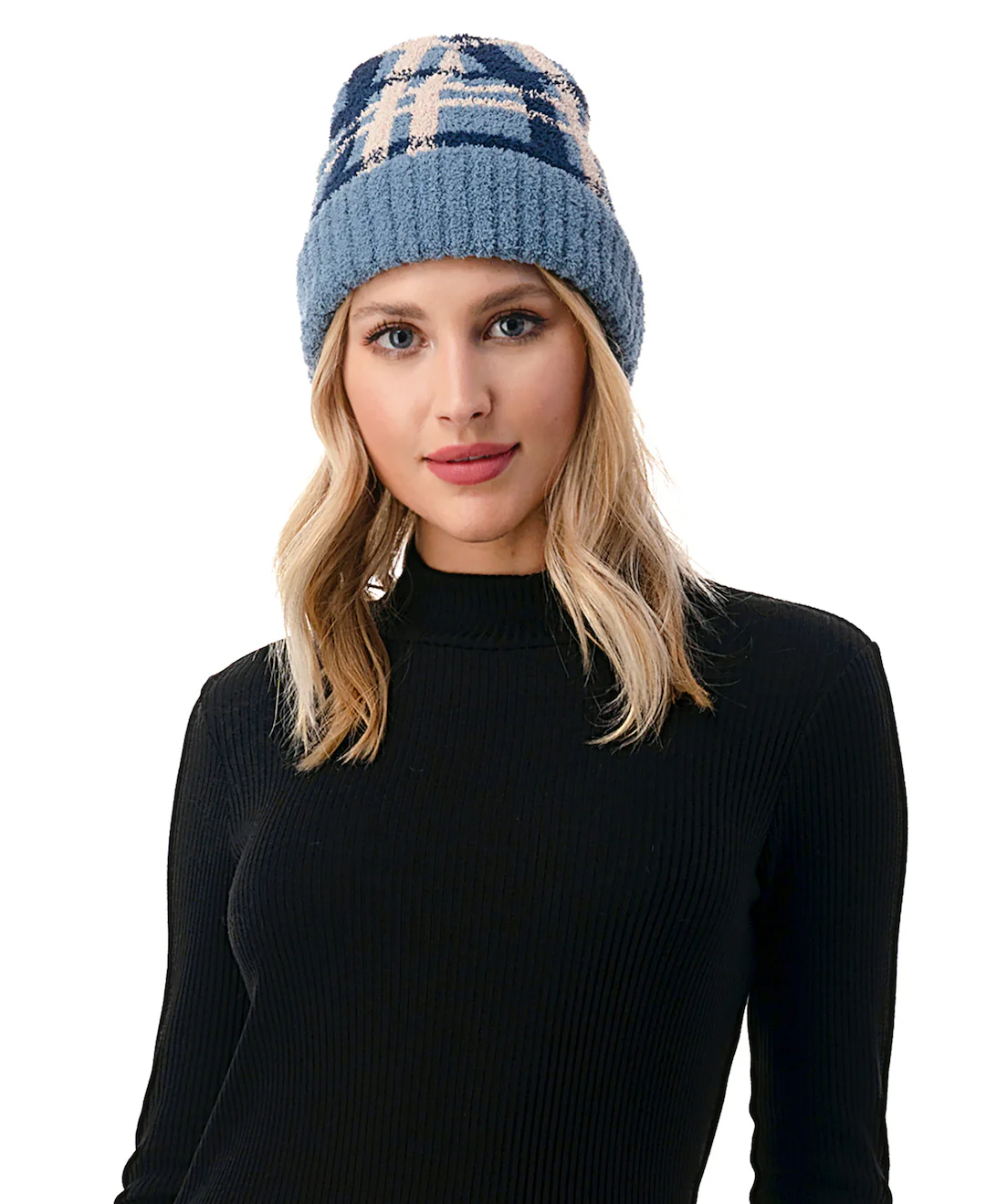 Cozy Plaid Beanie - Image 4