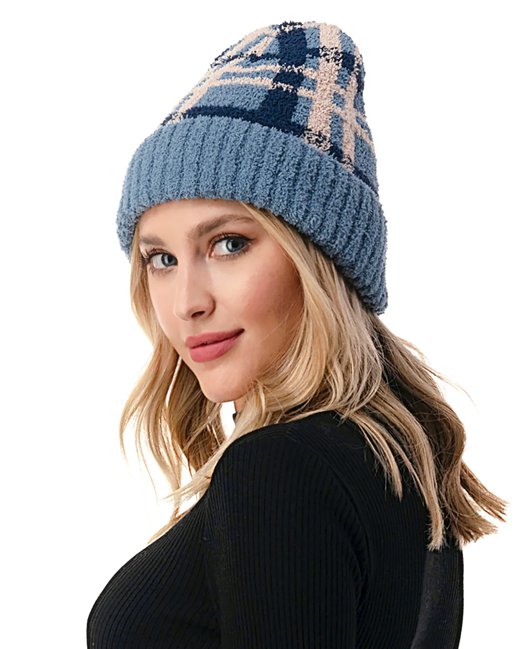 Cozy Plaid Beanie - Image 7