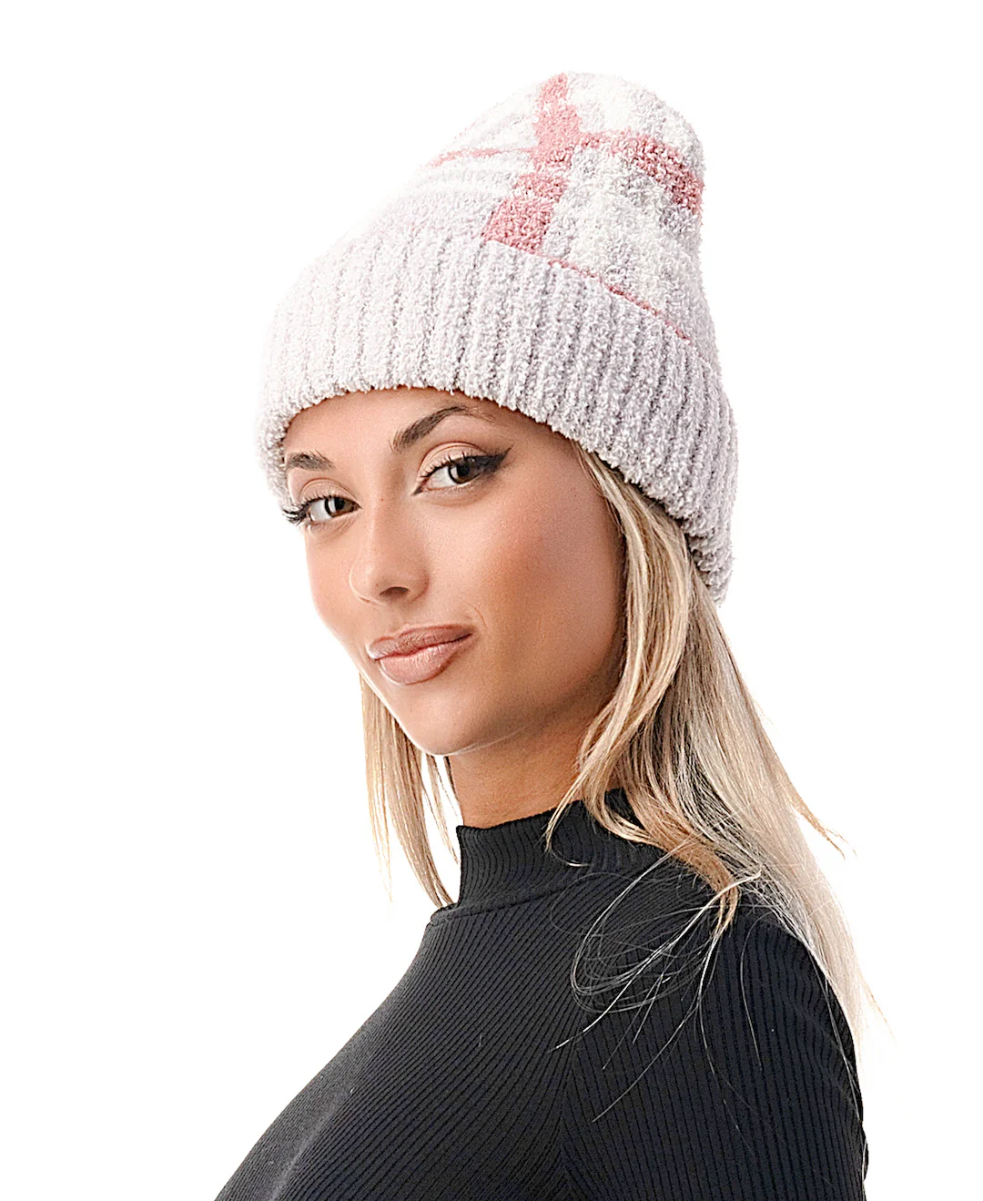 Cozy Plaid Beanie - Image 8