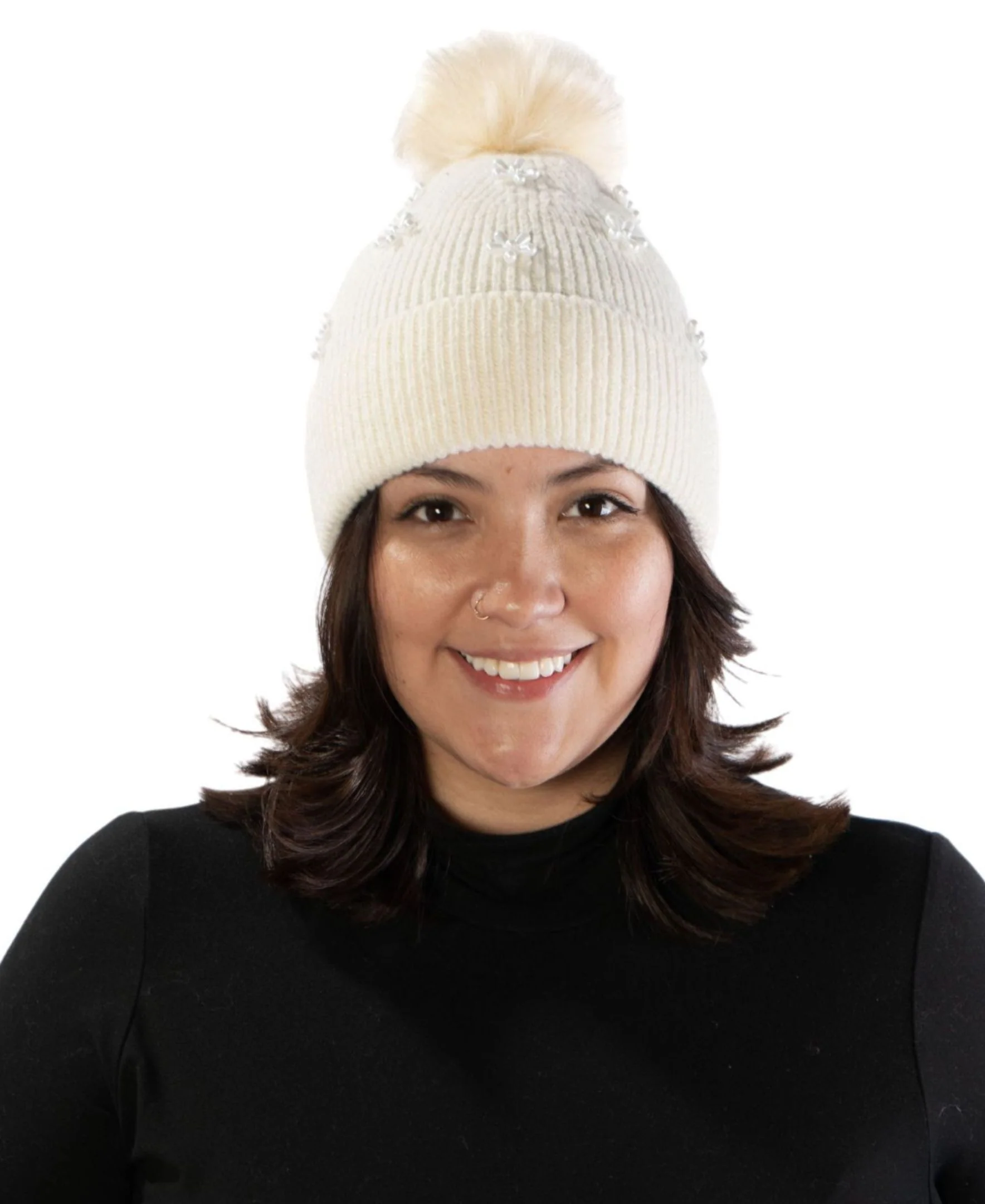 Pearl Floral Beanie - Image 4
