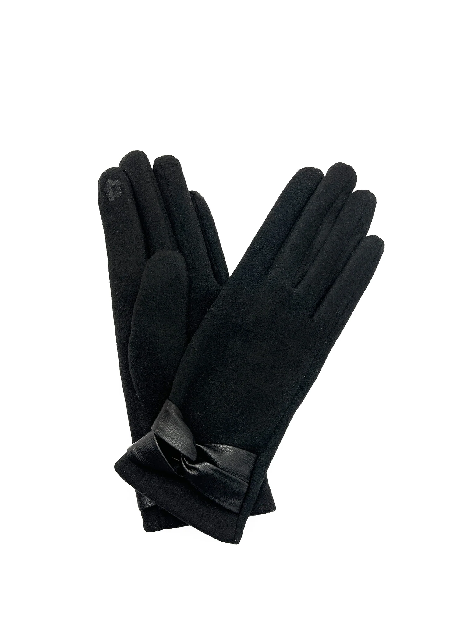 Jersey Glove with Vegan Leather Bow