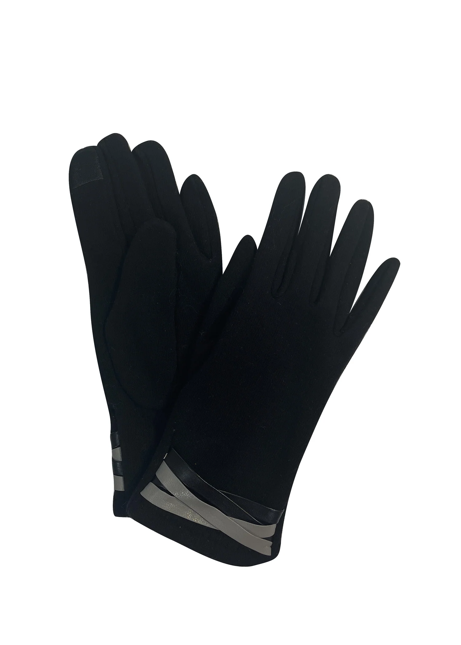 Jersey Glove with Vegan Leather Trim