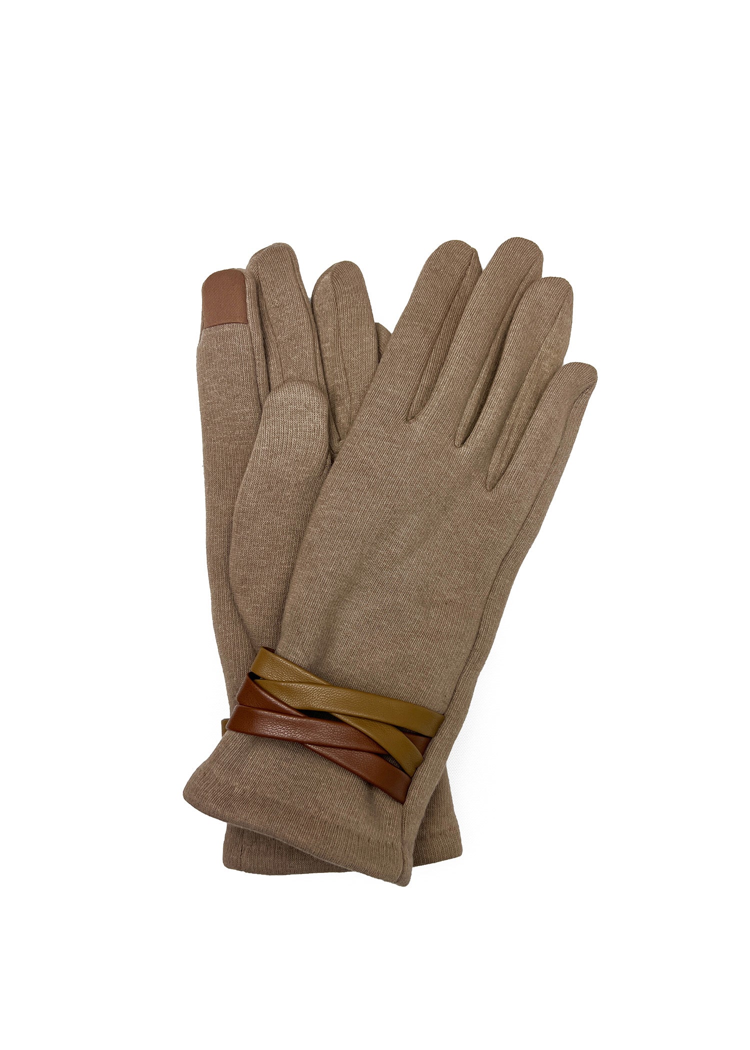 Jersey Glove with Vegan Leather Trim - Image 2