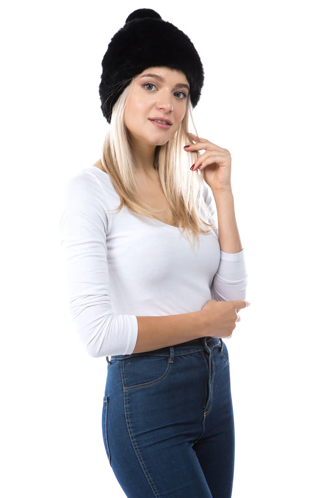 Faux Fur Beanie - Image 3