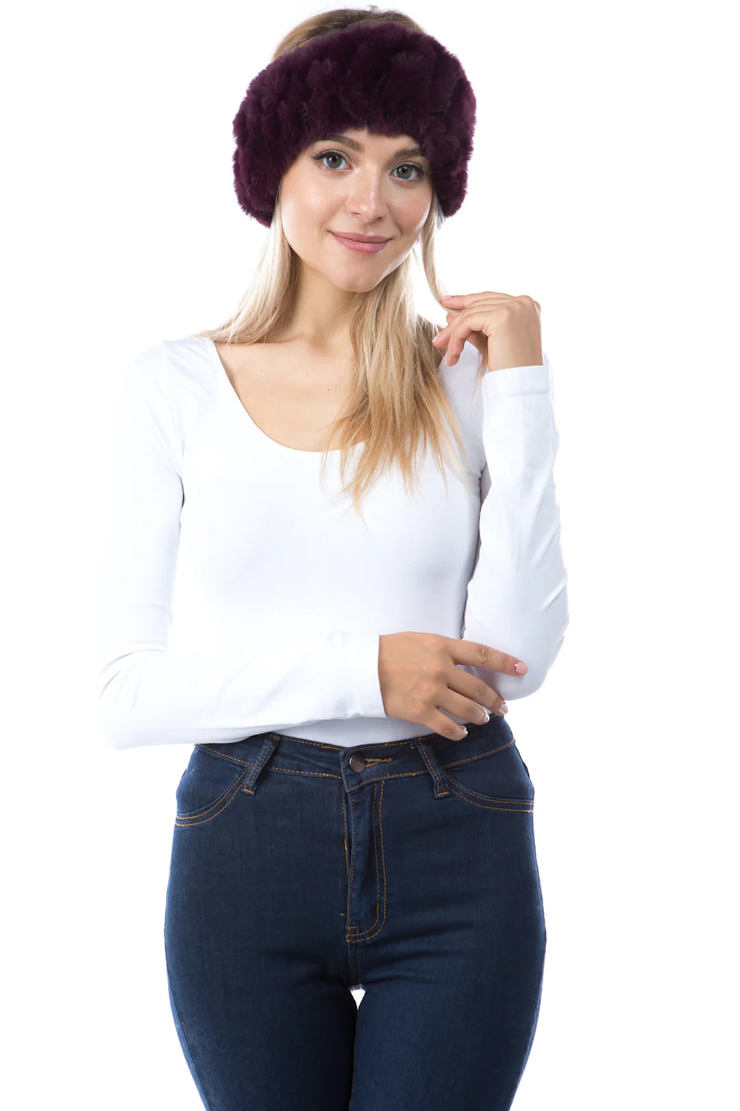 Faux Fur Stretch Headband - Image 10