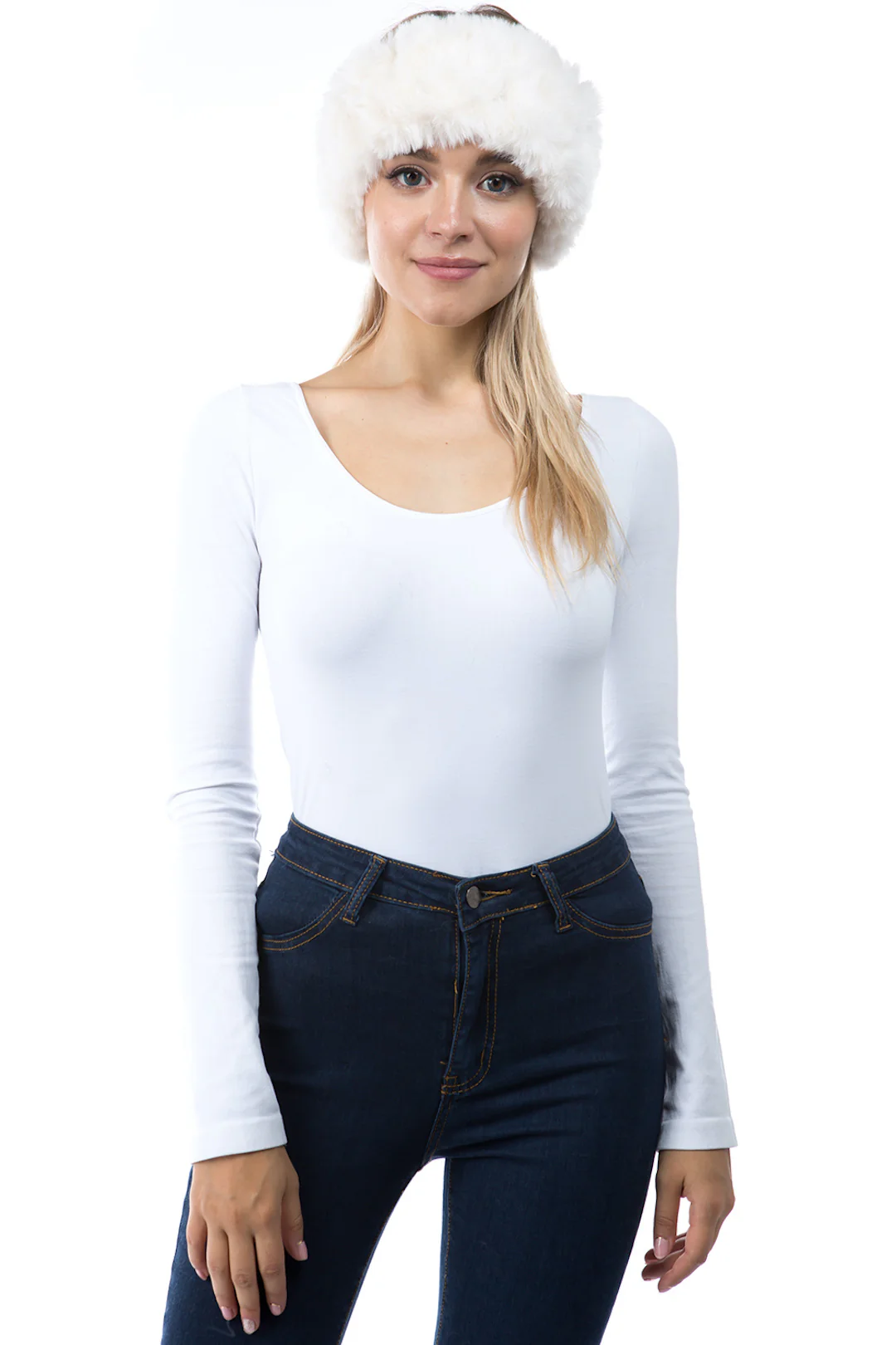 Faux Fur Stretch Headband - Image 3