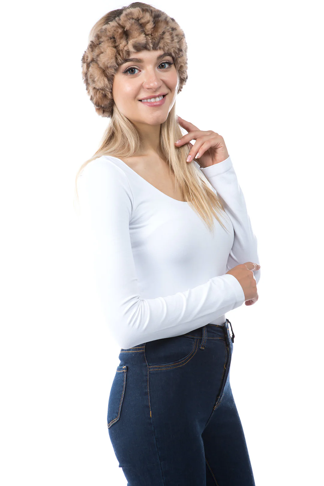 Faux Fur Stretch Headband - Image 8