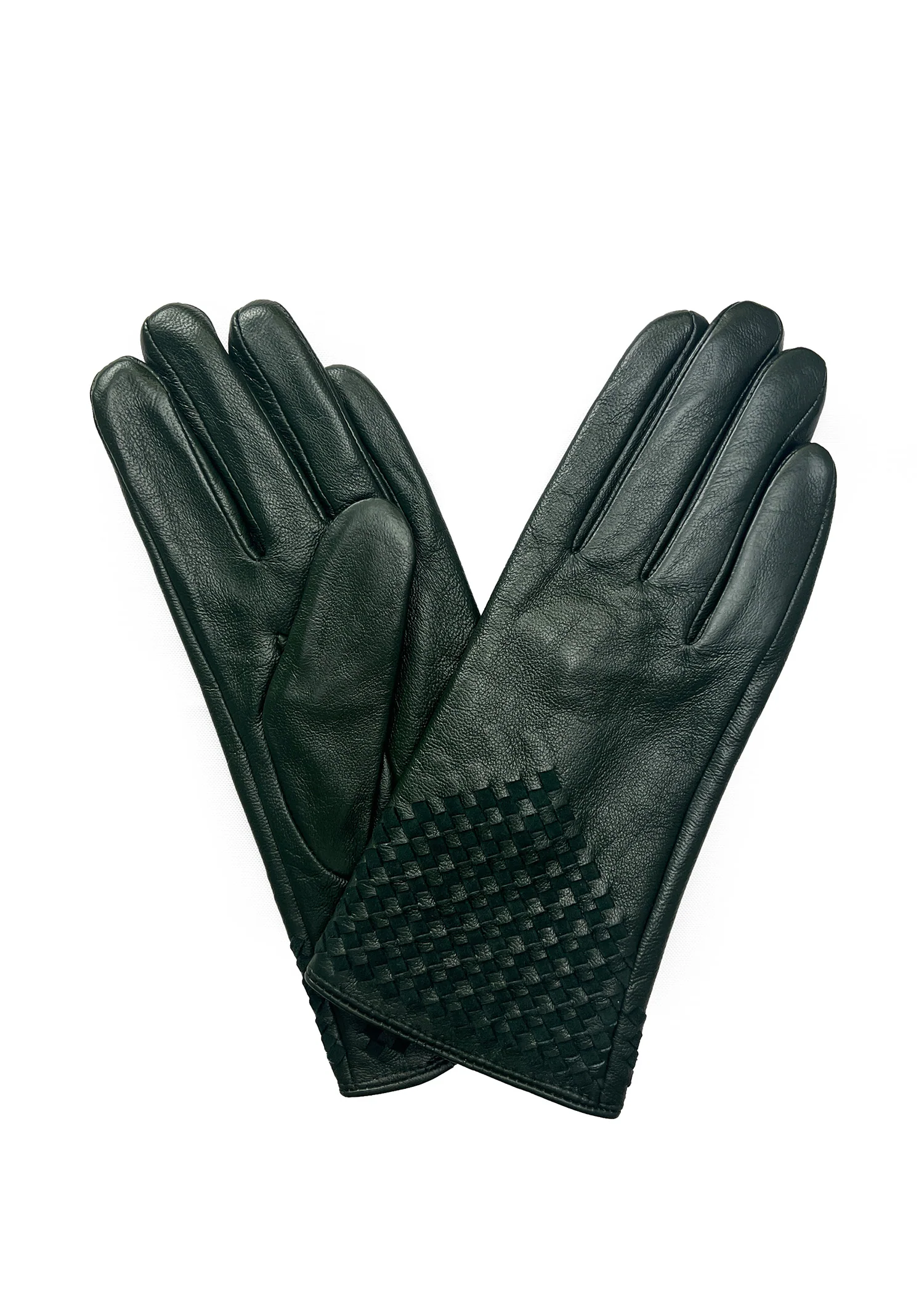 Woven Genuine Leather Glove - Image 3