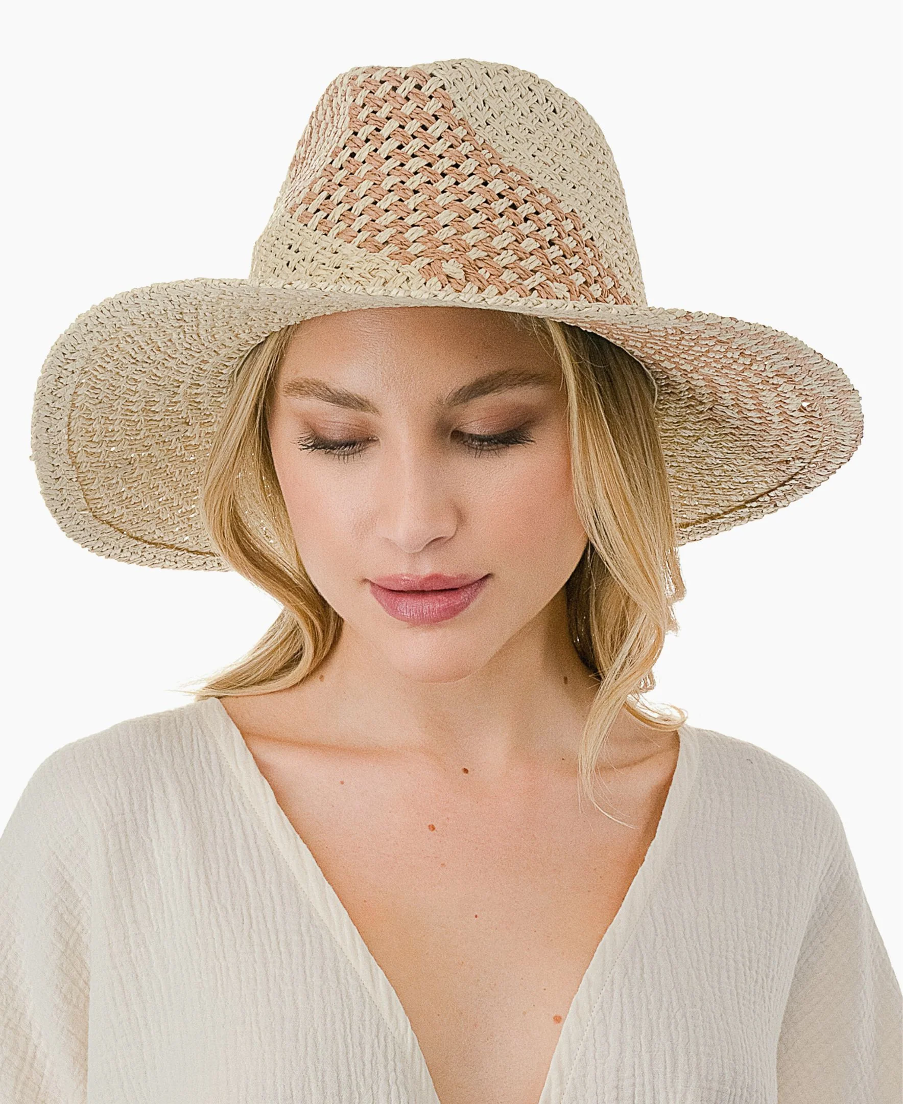 Straw Panama Hat with Color Detail - Image 6