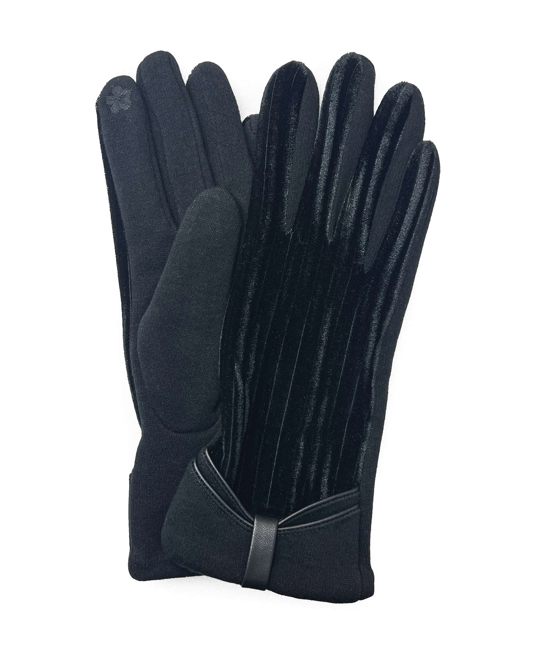 Velvet Glove with Bow Detail