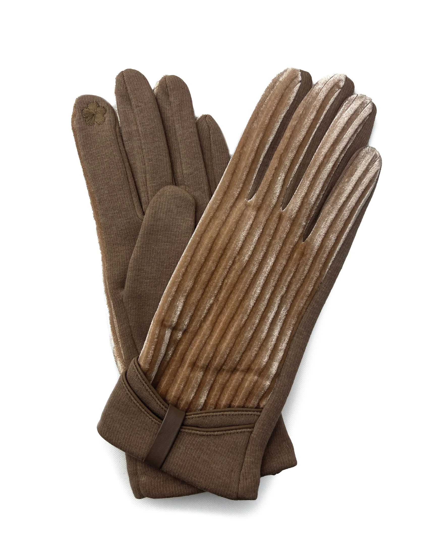 Velvet Glove with Bow Detail - Image 2