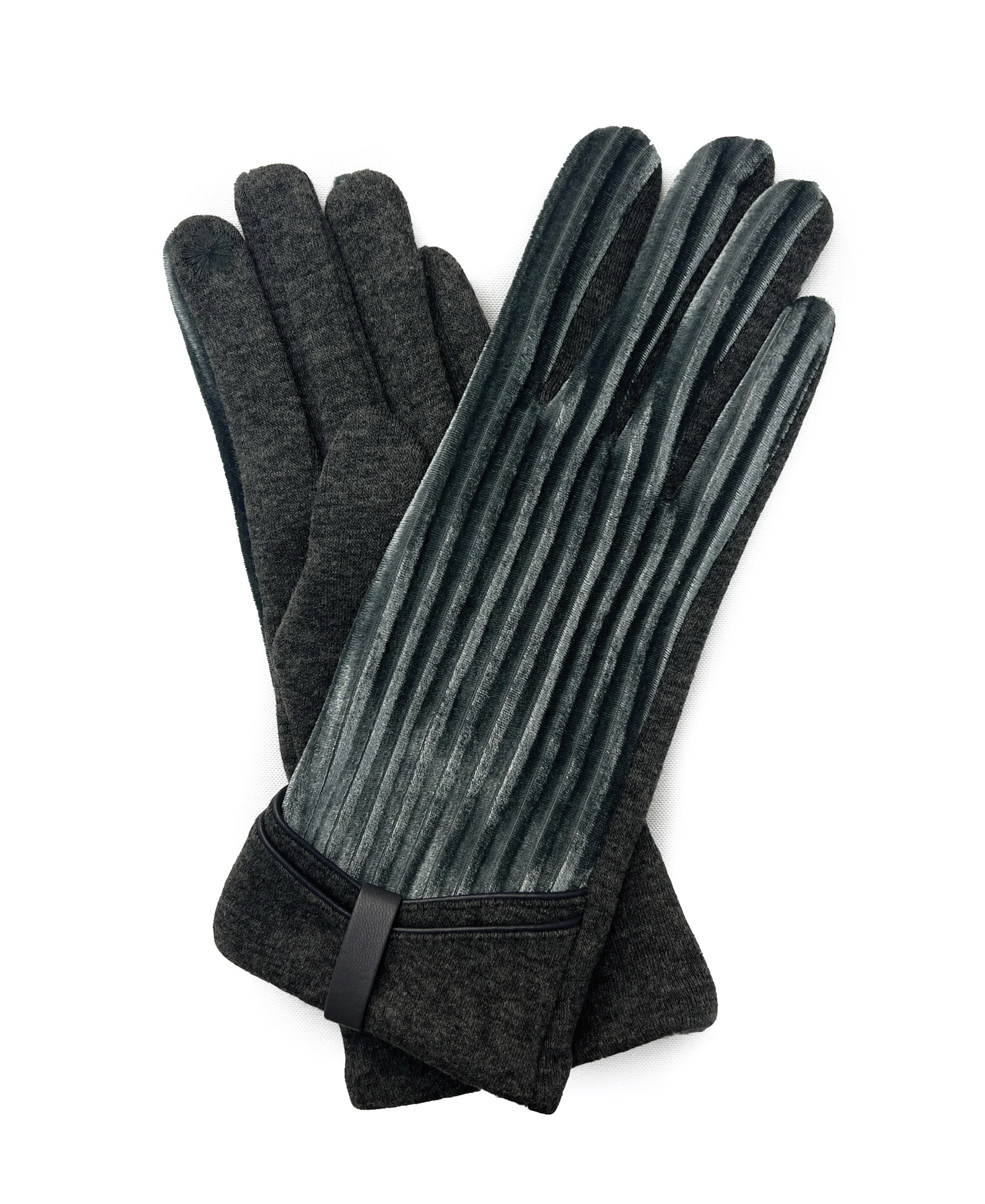 Velvet Glove with Bow Detail - Image 3